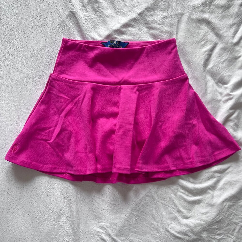 NWOT Polo Ralph Lauren Girls Cotton Flounced Ponte Skort - Picture 1 of 7